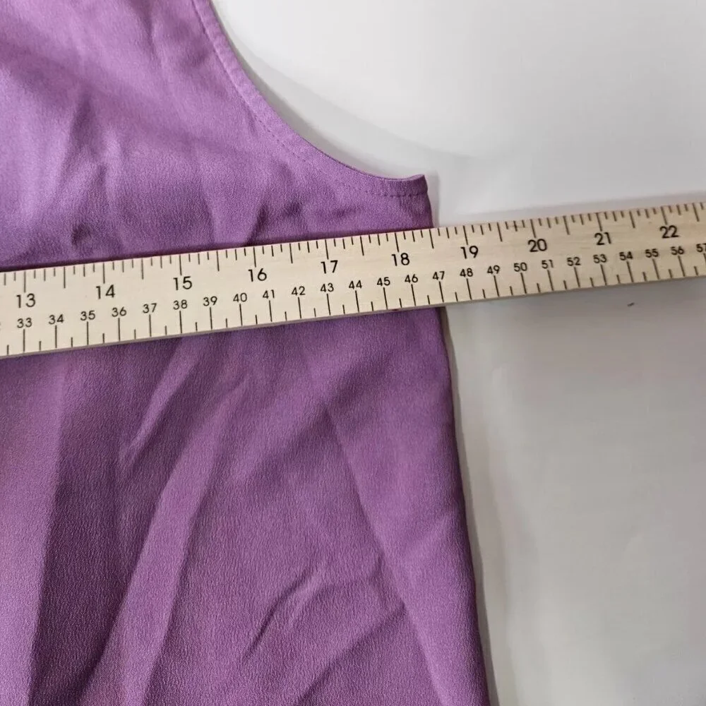 J. Crew Lavender Sleeveless Top Blouse with Ruffle Collar Women's Small